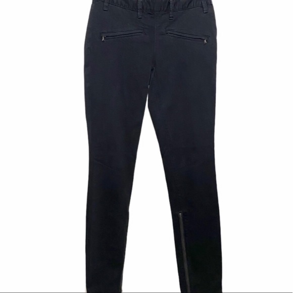 𝅺TORY Burch Super Skinny Zipper Moto Jeans 27 Black - Picture 9 of 11